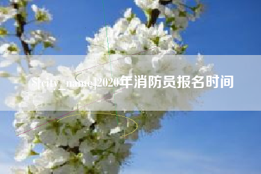 桐乡2020年消防员报名时间