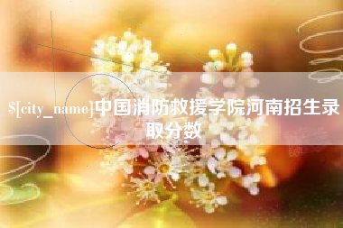 桐乡中国消防救援学院河南招生录取分数