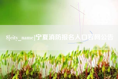 桐乡宁夏消防报名入口官网公告