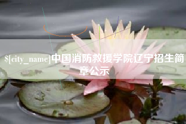 桐乡中国消防救援学院辽宁招生简章公示