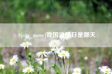 桐乡我国消防日是哪天