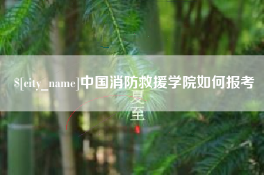 桐乡中国消防救援学院如何报考