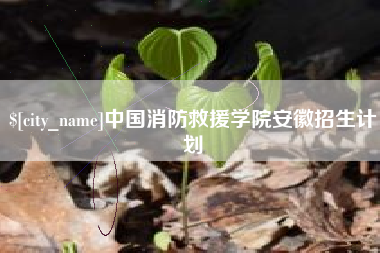 桐乡中国消防救援学院安徽招生计划