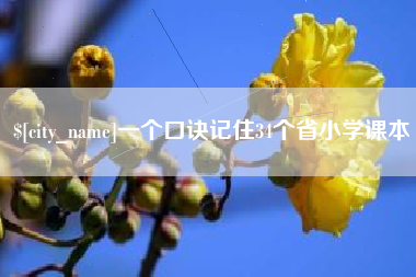 桐乡一个口诀记住34个省小学课本