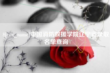 桐乡中国消防救援学院辽宁省录取名单查询