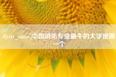 桐乡中国消防专业最牛的大学是哪一个