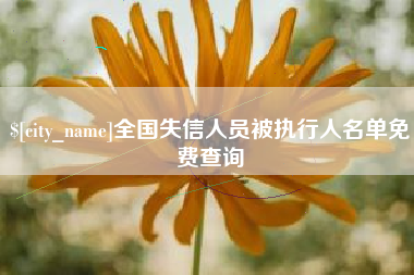 桐乡全国失信人员被执行人名单免费查询