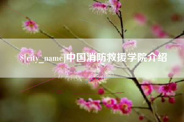 桐乡中国消防救援学院介绍