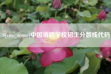 桐乡中国消防学校招生分数线代码
