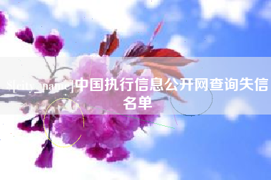 桐乡中国执行信息公开网查询失信名单