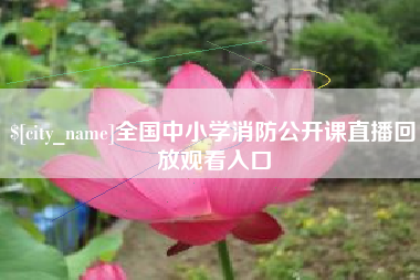 桐乡全国中小学消防公开课直播回放观看入口