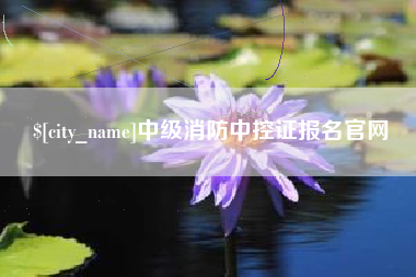 桐乡中级消防中控证报名官网
