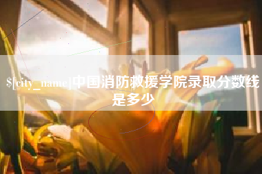 桐乡中国消防救援学院录取分数线是多少
