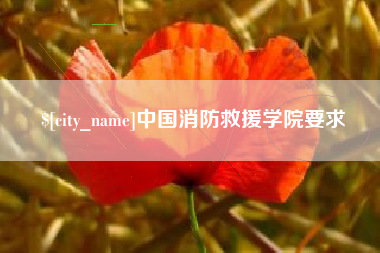 桐乡中国消防救援学院要求