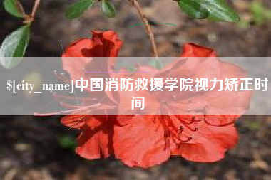 桐乡中国消防救援学院视力矫正时间