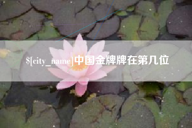 桐乡中国金牌牌在第几位