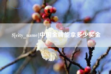 桐乡中国金牌能拿多少奖金
