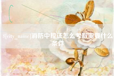 桐乡消防中控证怎么考取需要什么条件
