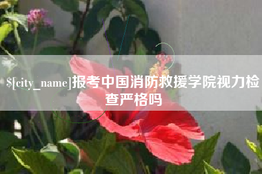 桐乡报考中国消防救援学院视力检查严格吗
