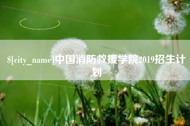 桐乡中国消防救援学院2019招生计划