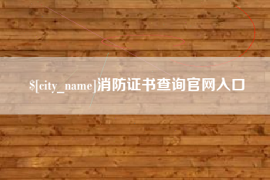 桐乡消防证书查询官网入口