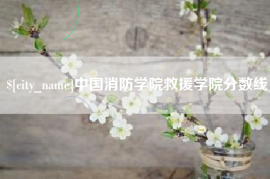 桐乡中国消防学院救援学院分数线